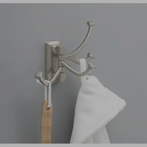 Delta Multi-Purpose Swivel Towel Hook Bath Hardware Accessory in Brushel - Picture 5 of 5